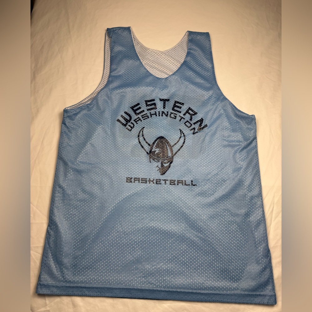 Western Washington Basketball Reversible Jersey Blue White‎ Large